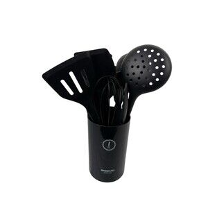 ES Ecano Kitchen Utensils Non-Stick Cookware 12PCS Silicone Black